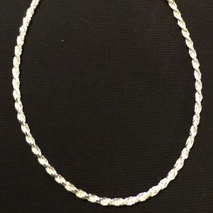 Diamond Cut Sterling Silver Ankle Bracelet